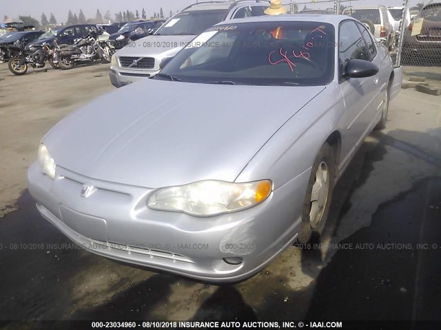 2G1WX15K029391092 - 2002 CHEVROLET MONTE CARLO SS ვერცხლისფერი ფოტო 2
