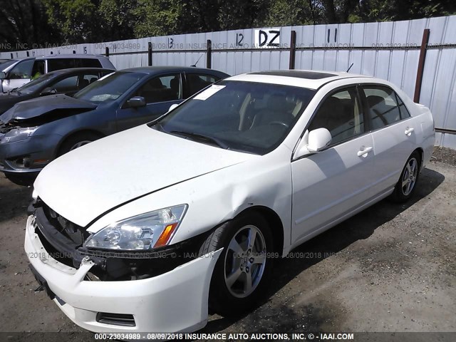 JHMCN36457C002408 - 2007 HONDA ACCORD HYBRID WHITE photo 2