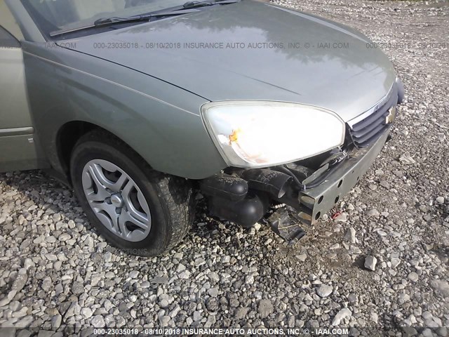 1G1ZS51F46F277640 - 2006 CHEVROLET MALIBU LS მწვანე ფოტო 6