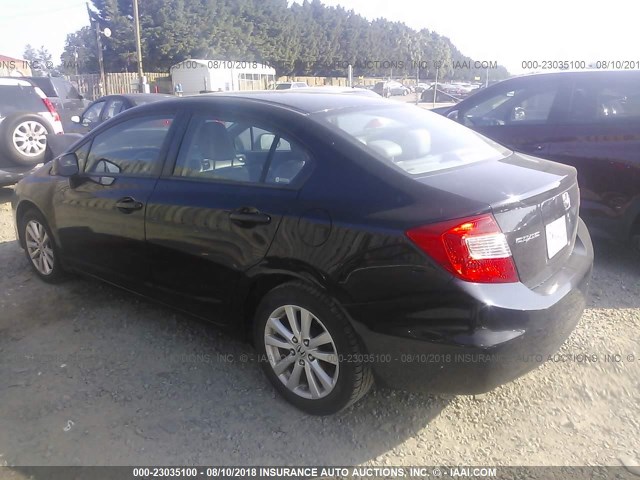 19XFB2F99CE000080 - 2012 HONDA CIVIC EXL 黑色 照片 3