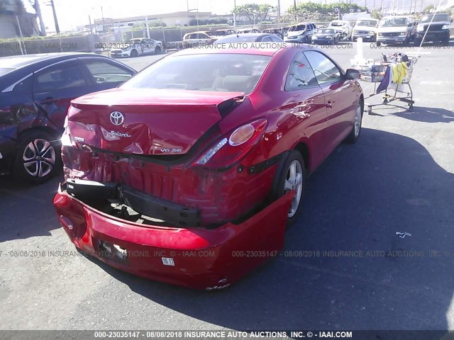 4T1CA30P84U007572 - 2004 TOYOTA CAMRY SOLARA SE/SLE წითელი ფოტო 4