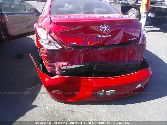 4T1CA30P84U007572 - 2004 TOYOTA CAMRY SOLARA SE/SLE წითელი ფოტო 6