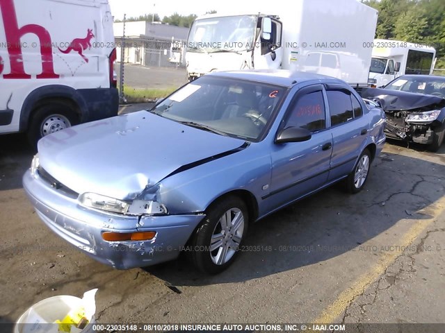 1Y1SK5268SZ070292 - 1995 GEO PRIZM LSI BLUE photo 2