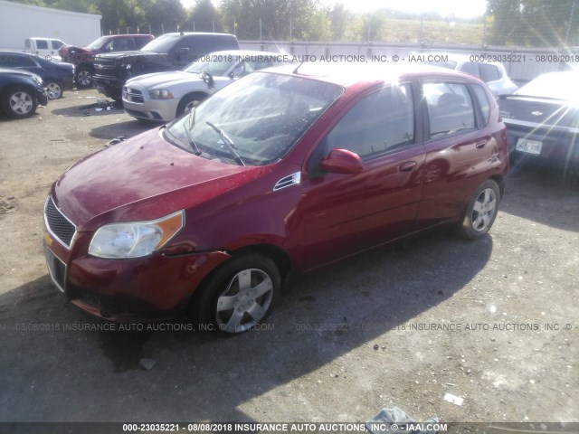 KL1TD6DE8BB127278 - 2011 CHEVROLET AVEO LS/LT RED photo 2