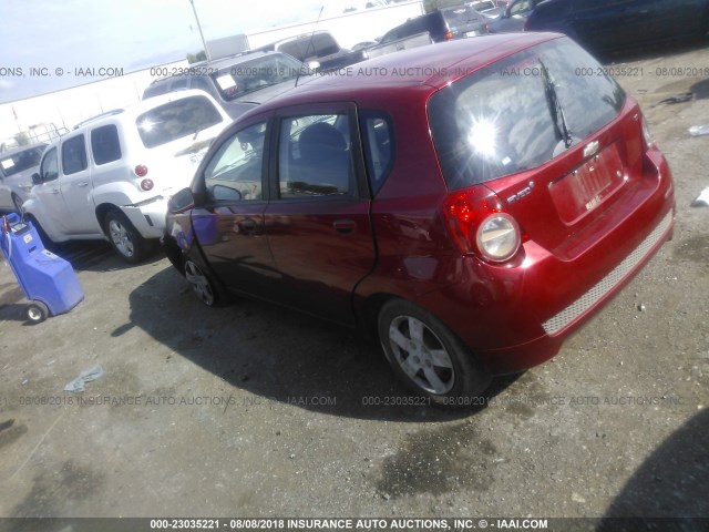 KL1TD6DE8BB127278 - 2011 CHEVROLET AVEO LS/LT RED photo 3