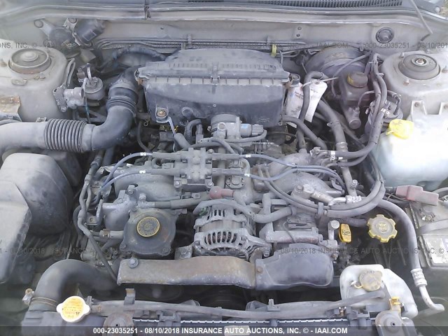 JF1SF65561H755886 - 2001 SUBARU FORESTER S GREEN photo 10