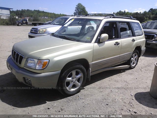 JF1SF65561H755886 - 2001 SUBARU FORESTER S GREEN photo 2
