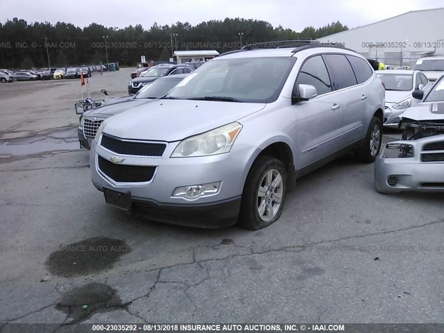 1GNER23D29S108232 - 2009 CHEVROLET TRAVERSE LT SILVER photo 2