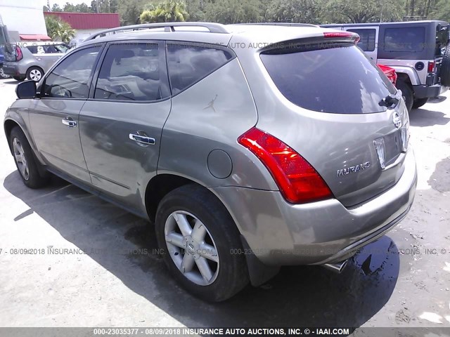 JN8AZ08W74W320927 - 2004 NISSAN MURANO SL/SE GOLD photo 3