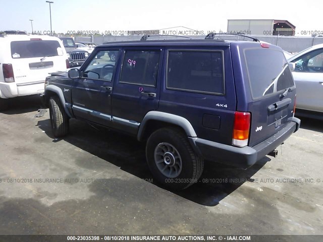 1J4FJ68S5WL173918 - 1998 JEEP CHEROKEE SPORT/CLASSIC ლურჯი ფოტო 3