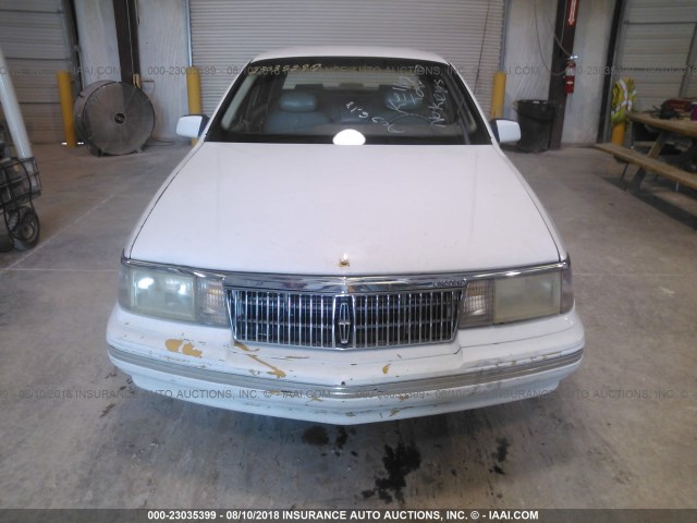 1LNCM9842MY705933 - 1991 LINCOLN CONTINENTAL SIGNATURE WHITE photo 6