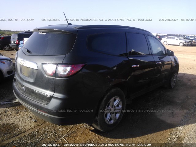 1GNKRFED9EJ232134 - 2014 CHEVROLET TRAVERSE LS GRAY photo 4