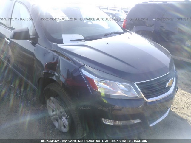 1GNKRFED9EJ232134 - 2014 CHEVROLET TRAVERSE LS GRAY photo 6