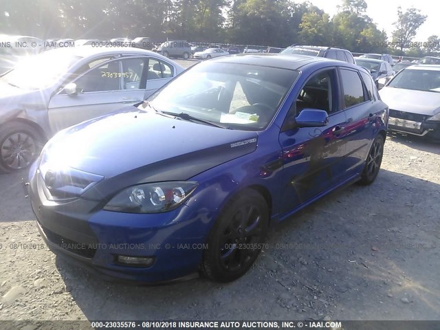 JM1BK344581810537 - 2008 MAZDA 3 HATCHBACK BLUE photo 2