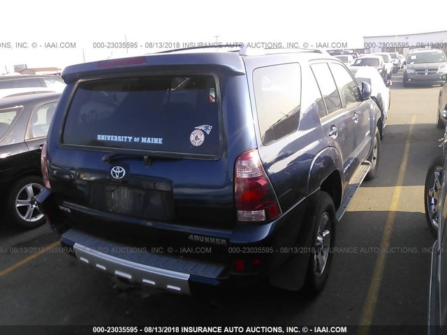 JTEBT17R948015979 - 2004 TOYOTA 4RUNNER LIMITED BLUE photo 4