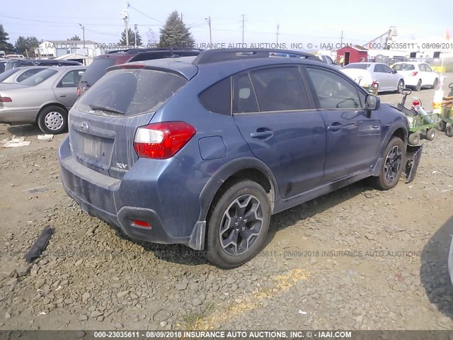 JF2GPACC2DH866426 - 2013 SUBARU XV CROSSTREK 2.0 PREMIUM BLUE photo 4