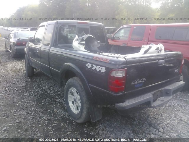 1FTZR45E54TA06258 - 2004 FORD RANGER SUPER CAB 黑色 照片 3