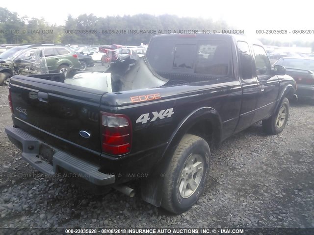 1FTZR45E54TA06258 - 2004 FORD RANGER SUPER CAB 黑色 照片 4