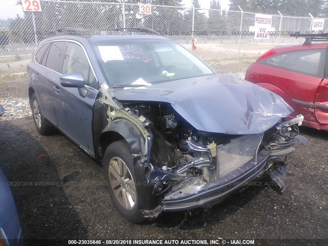 4S4BSAHC3J3256488 - 2018 SUBARU OUTBACK 2.5I PREMIUM BLUE photo 1