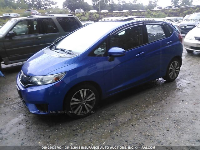 3HGGK5H87FM716840 - 2015 HONDA FIT EX/EXL BLUE photo 2