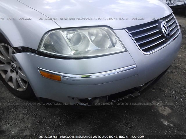 WVWPD63B13P289520 - 2003 VOLKSWAGEN PASSAT GLS SILVER photo 6