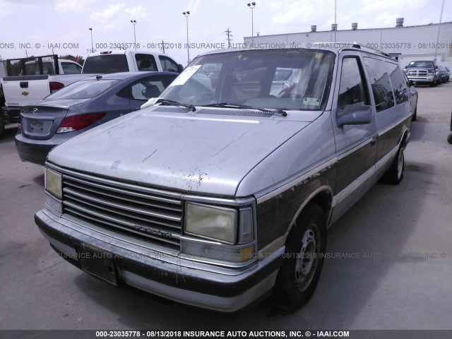 1P4FH54R6LX250603 - 1990 PLYMOUTH GRAND VOYAGER LE SILVER photo 2