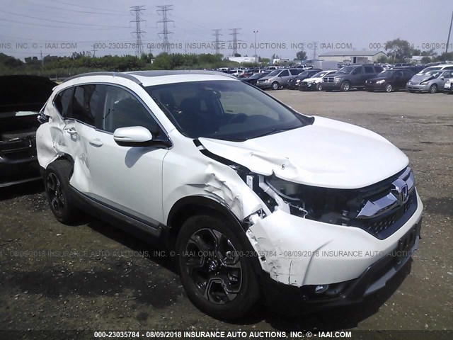 5J6RW2H91JL024502 - 2018 HONDA CR-V TOURING WHITE photo 1