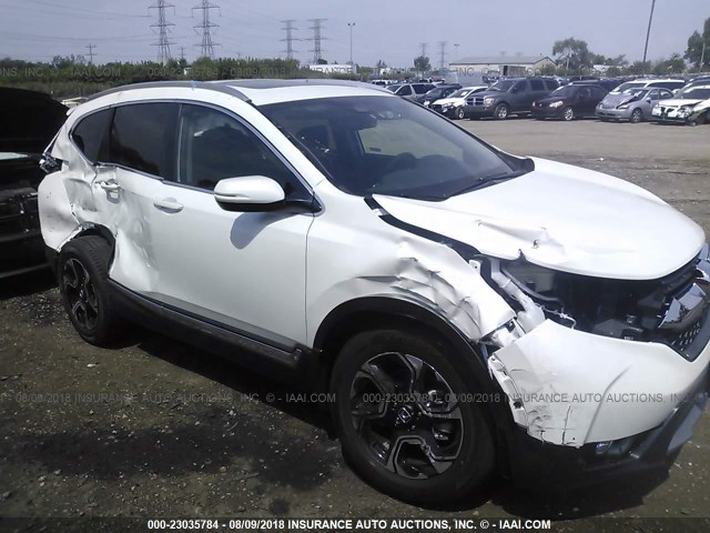 5J6RW2H91JL024502 - 2018 HONDA CR-V TOURING WHITE photo 6