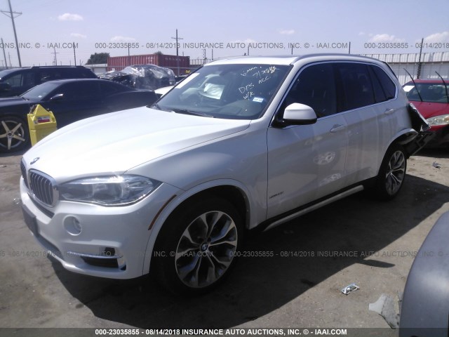 5UXKR0C58H0V66942 - 2017 BMW X5 XDRIVE35I WHITE photo 2