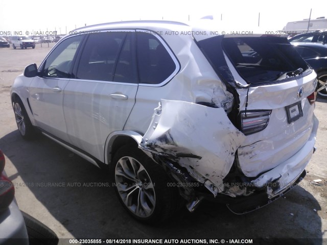 5UXKR0C58H0V66942 - 2017 BMW X5 XDRIVE35I WHITE photo 3