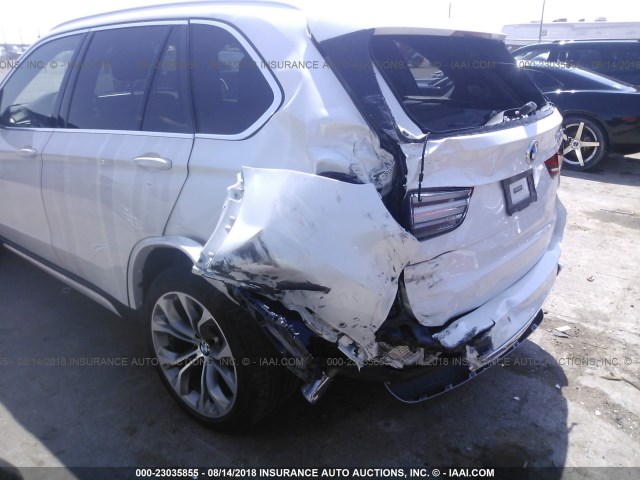 5UXKR0C58H0V66942 - 2017 BMW X5 XDRIVE35I WHITE photo 6