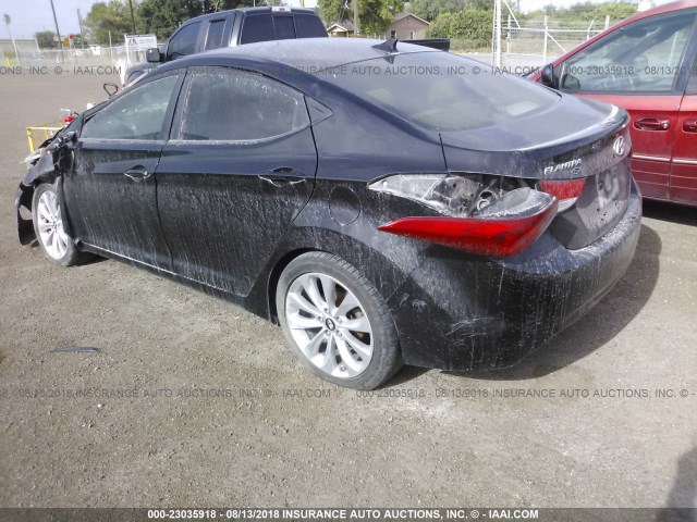 KMHDH4AE9DU575154 - 2013 HYUNDAI ELANTRA GLS/LIMITED BLACK photo 3