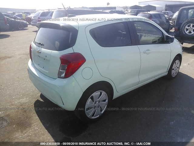 KL8CB6SA1HC797099 - 2017 CHEVROLET SPARK LS TEAL photo 4