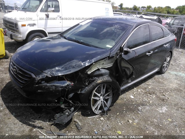 5NPE34ABXFH102339 - 2015 HYUNDAI SONATA SPORT/LIMITED BLACK photo 2