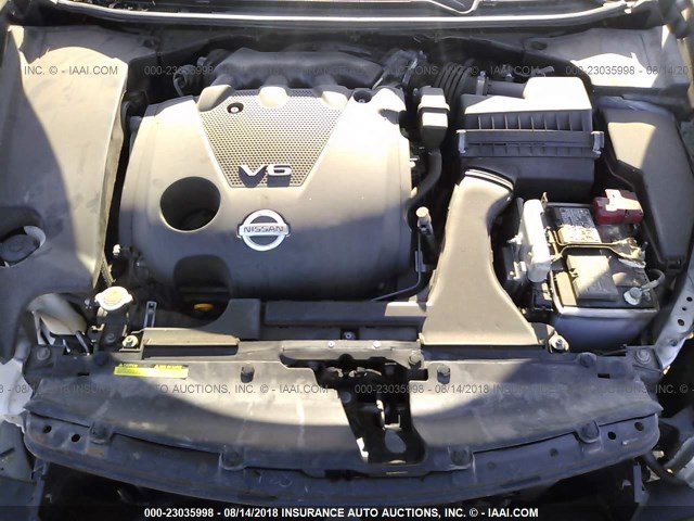 1N4AA5APXEC435808 - 2014 NISSAN MAXIMA S/SV SILVER photo 10