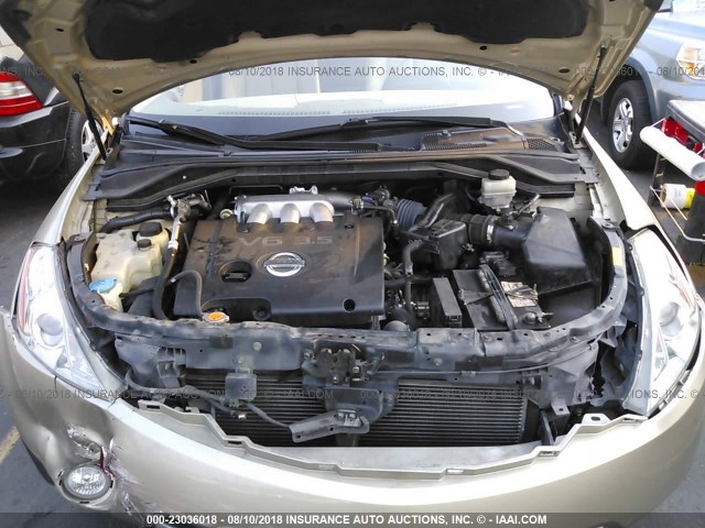 JN8AZ08W46W508355 - 2006 NISSAN MURANO SL/SE/S GOLD photo 10