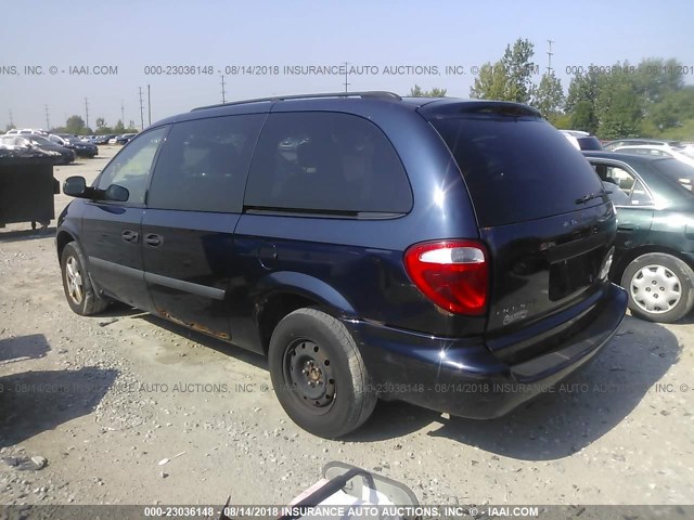 1D4GP24R66B622455 - 2006 DODGE GRAND CARAVAN SE BLUE photo 3