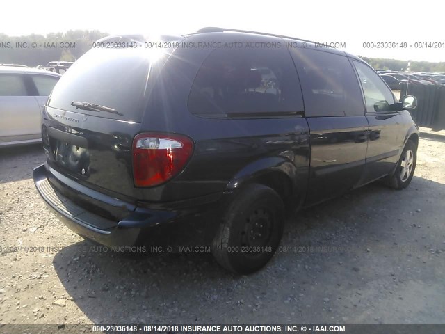 1D4GP24R66B622455 - 2006 DODGE GRAND CARAVAN SE BLUE photo 4