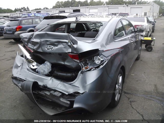 KMHDH6AE5DU005342 - 2013 HYUNDAI ELANTRA COUPE GS/SE GRAY photo 4