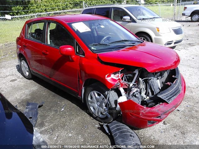 3N1BC1CPXAL375075 - 2010 NISSAN VERSA S/SL RED photo 1