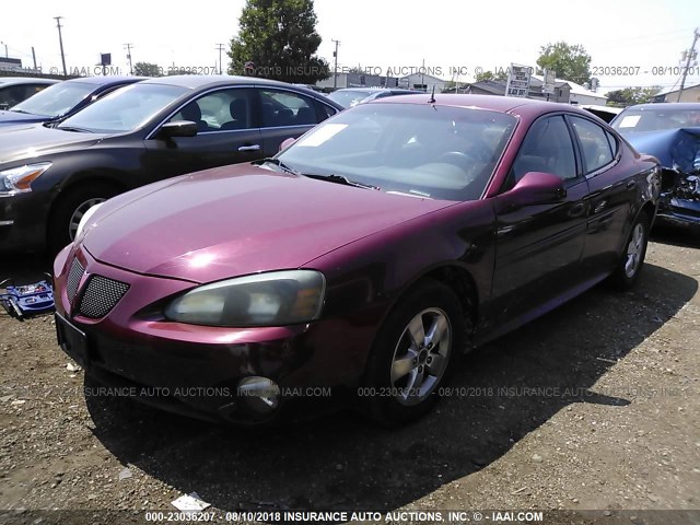 2G2WP522851317512 - 2005 PONTIAC GRAND PRIX BURGUNDY photo 2
