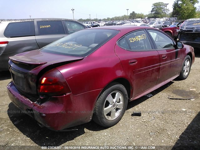 2G2WP522851317512 - 2005 PONTIAC GRAND PRIX BURGUNDY photo 4