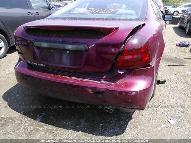 2G2WP522851317512 - 2005 PONTIAC GRAND PRIX BURGUNDY photo 6