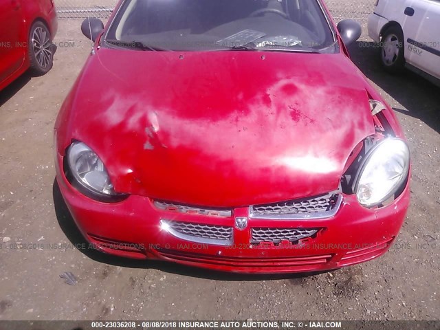 1B3ES26C95D135234 - 2005 DODGE NEON SE RED photo 6