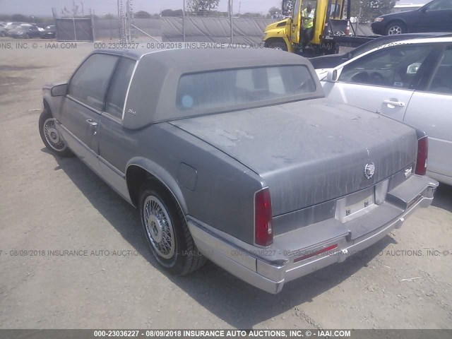 1G6EL1151KU620593 - 1989 CADILLAC ELDORADO GRAY photo 3