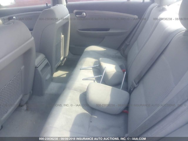 1G8ZS57B18F253790 - 2008 SATURN AURA XE GRAY photo 8