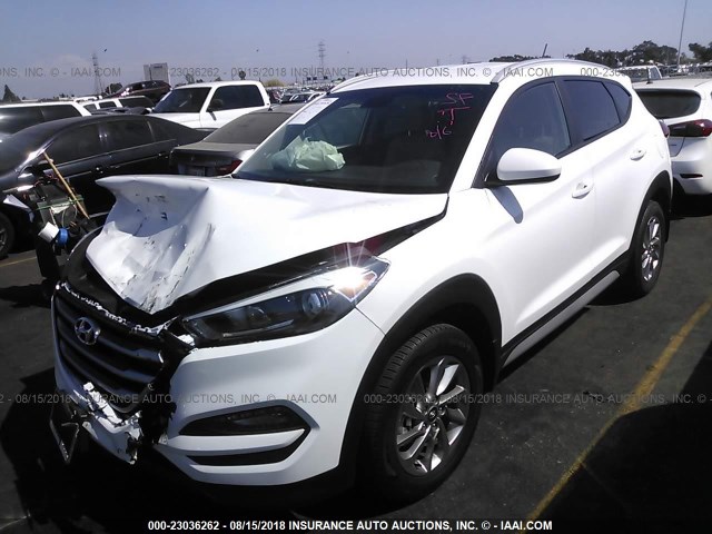 KM8J33A45HU407455 - 2017 HYUNDAI TUCSON LIMITED/SPORT AND ECO/SE WHITE photo 2
