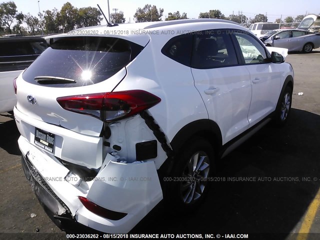 KM8J33A45HU407455 - 2017 HYUNDAI TUCSON LIMITED/SPORT AND ECO/SE WHITE photo 4