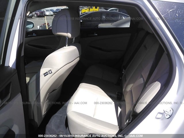 KM8J33A45HU407455 - 2017 HYUNDAI TUCSON LIMITED/SPORT AND ECO/SE WHITE photo 8