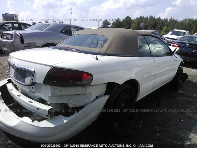 1C3EL45X14N399850 - 2004 CHRYSLER SEBRING LX WHITE photo 4